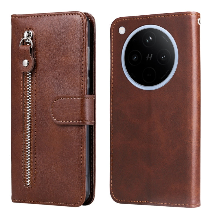 Fashion Calf Texture Zipper Leather Phone Case