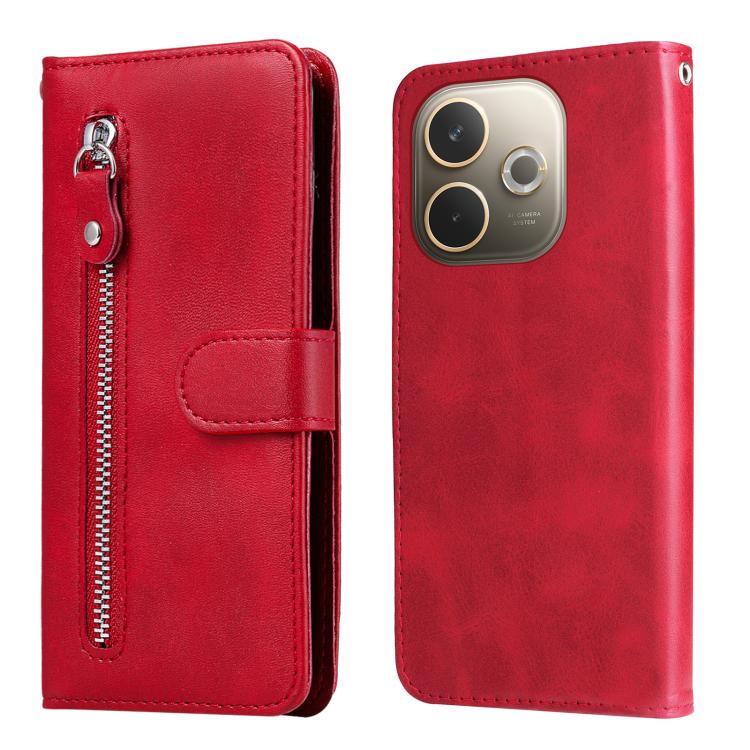 Fashion Calf Texture Zipper Leather Phone Case