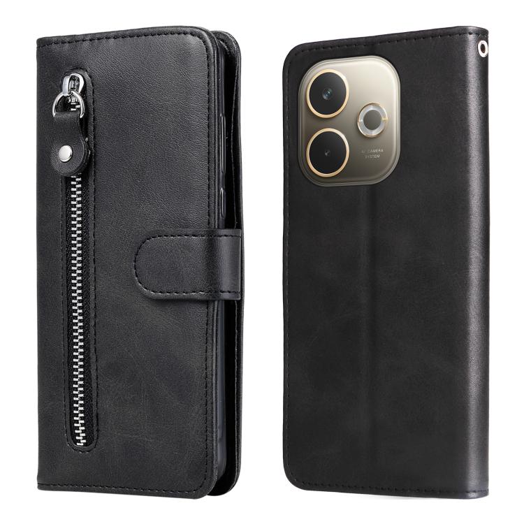 Fashion Calf Texture Zipper Leather Phone Case