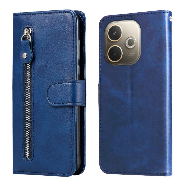 Fashion Calf Texture Zipper Leather Phone Case