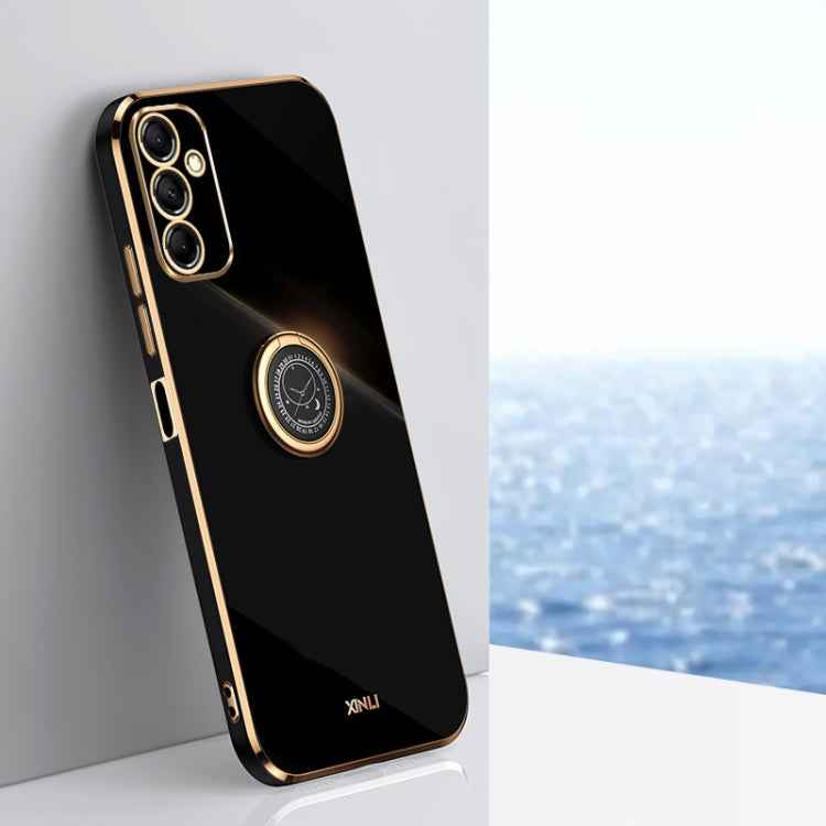 XINLI Straight Edge 6D Electroplate TPU Phone Case with Ring Holder, For Samsung Galaxy A15, For Samsung Galaxy A55, For Samsung Galaxy A35 5G, For Samsung Galaxy S24 Ultra 5G, For Samsung Galaxy S24+ 5G, For Samsung Galaxy S24 5G