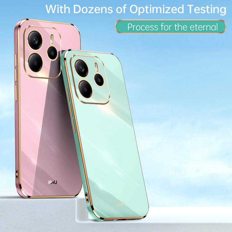 XINLI Straight Edge 6D Electroplate TPU Phone Case, For Redmi Note 14 4G 163.25mm, For Redmi Note 14 5G Global, For Redmi 14 4G, For Xiaomi Redmi Note 13 Pro 4G, For Xiaomi Redmi Note 13 4G, For Xiaomi Redmi 13C 5G