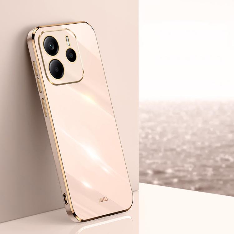 XINLI Straight Edge 6D Electroplate TPU Phone Case, For Redmi Note 14 4G 163.25mm, For Redmi Note 14 5G Global, For Redmi 14 4G, For Xiaomi Redmi Note 13 Pro 4G, For Xiaomi Redmi Note 13 4G, For Xiaomi Redmi 13C 5G