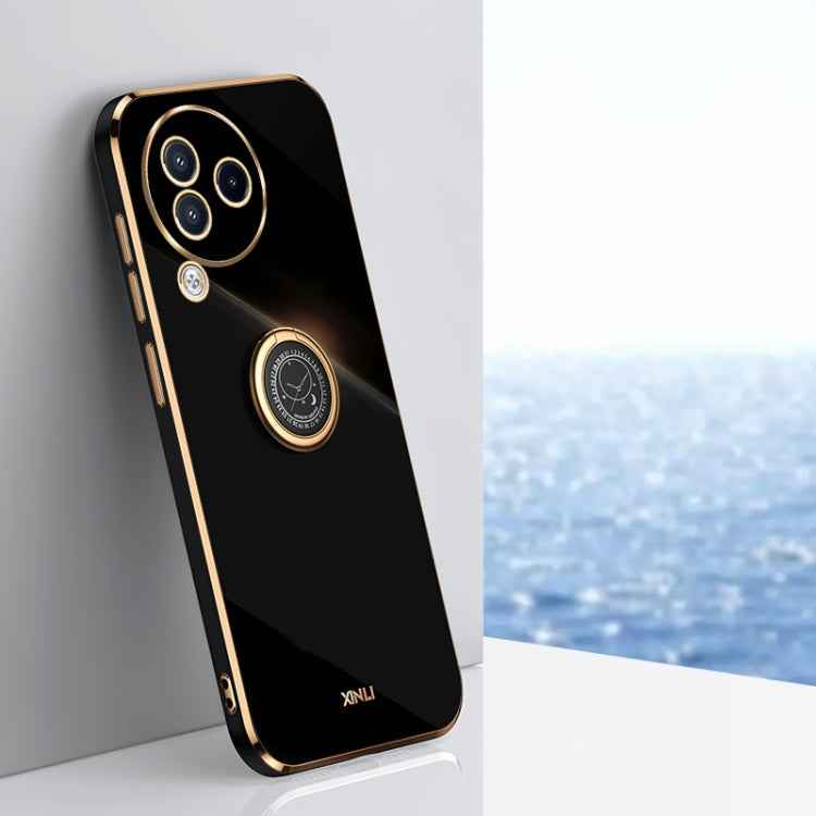 XINLI Straight Edge 6D Electroplate TPU Phone Case with Ring Holder, For Xiaomi Civi 3 5G, For Xiaomi Poco C55 4G, For Xiaomi Redmi Note 12 5G Global