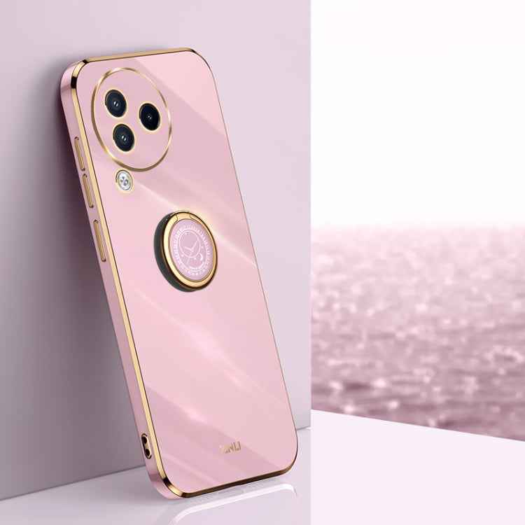 XINLI Straight Edge 6D Electroplate TPU Phone Case with Ring Holder, For Xiaomi Civi 3 5G, For Xiaomi Poco C55 4G, For Xiaomi Redmi Note 12 5G Global