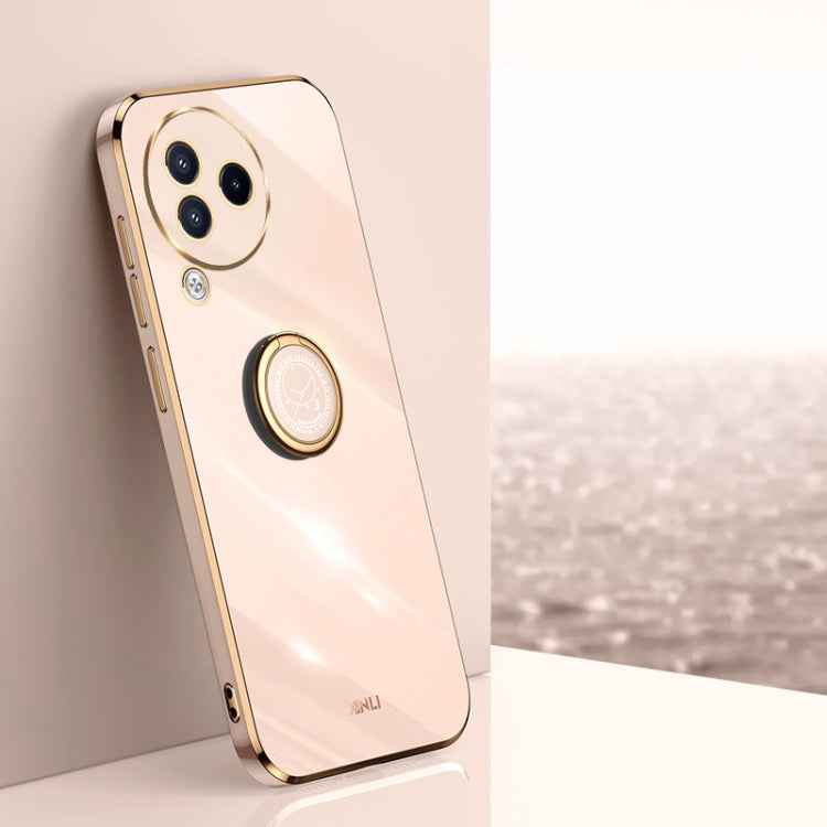 XINLI Straight Edge 6D Electroplate TPU Phone Case with Ring Holder, For Xiaomi Civi 3 5G, For Xiaomi Poco C55 4G, For Xiaomi Redmi Note 12 5G Global