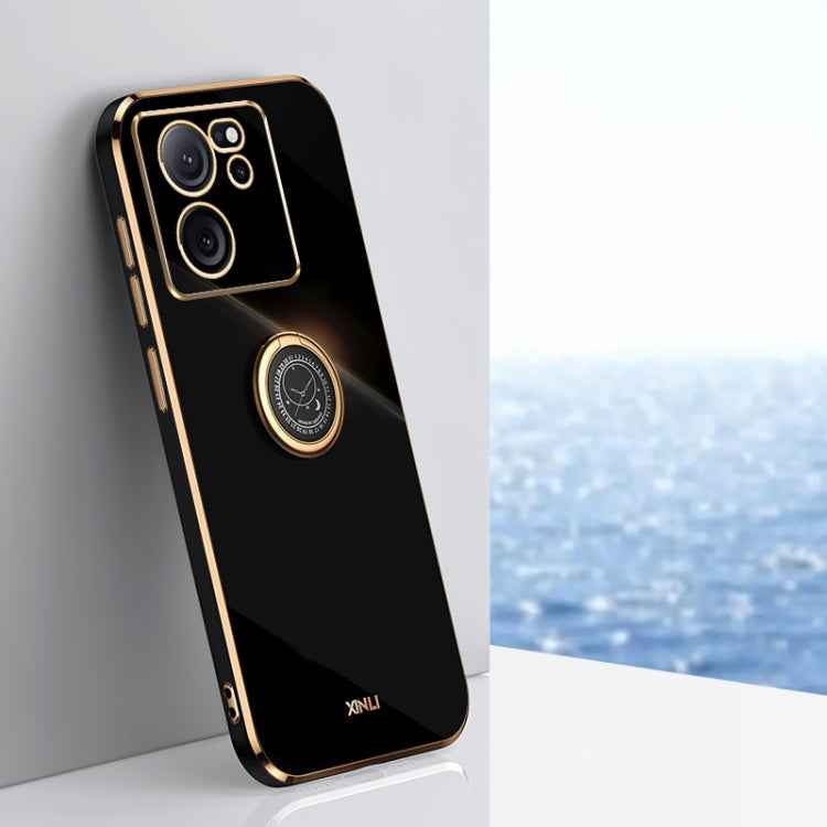 XINLI Straight Edge 6D Electroplate TPU Phone Case with Ring Holder, For Xiaomi 14, For Xiaomi Redmi Note 13 5G, For Xiaomi Redmi 13C 4G, For Xiaomi Redmi Note 13 Pro+, For Xiaomi Redmi Note 13 Pro, For Xiaomi Redmi K60 Ultra / Mi 13T