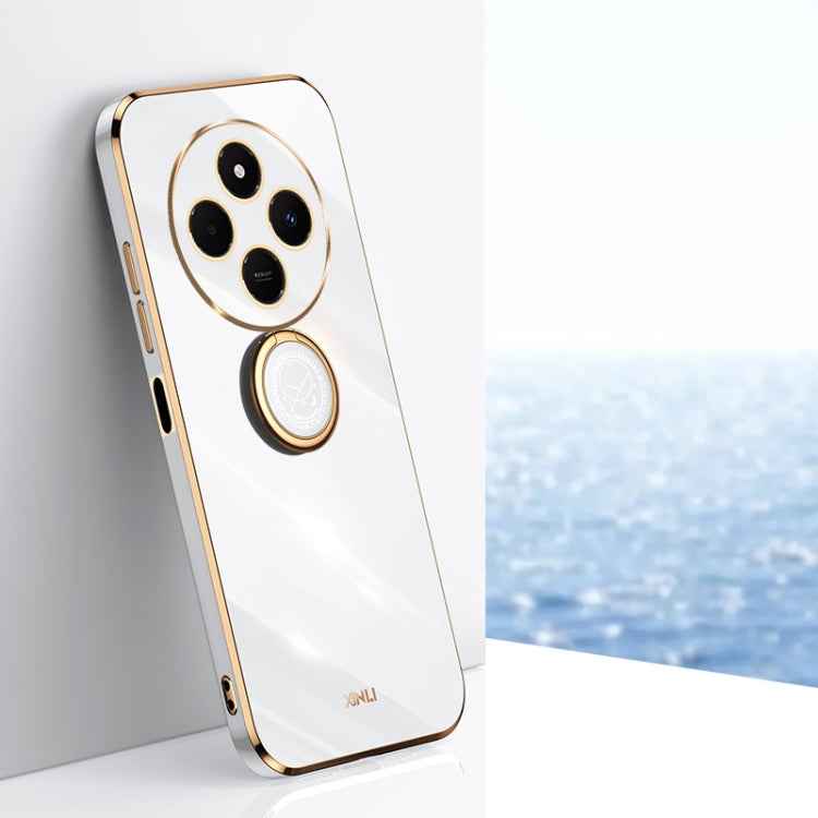 XINLI Straight Edge 6D Electroplate TPU Phone Case with Ring Holder, For Redmi 14C 4G, For Xiaomi Redmi Note 13 Pro 4G, For Xiaomi Redmi Note 13 4G, For Xiaomi Redmi 13C 5G, For Xiaomi Redmi K70E, For Xiaomi 14 Pro