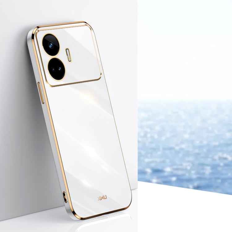 XINLI Straight 6D Plating Gold Edge TPU Phone Case