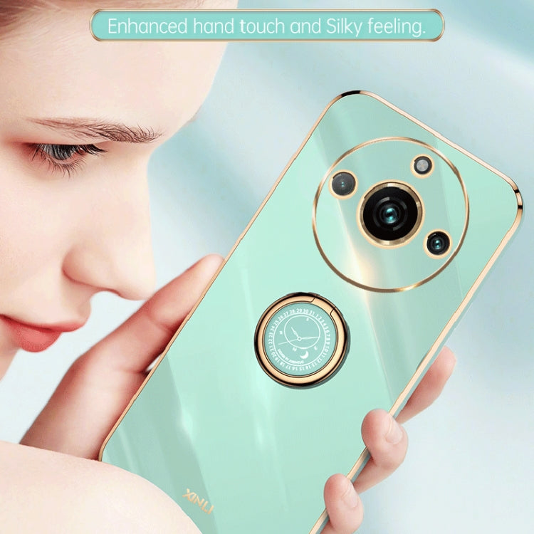 XINLI Straight Edge 6D Electroplate TPU Phone Case with Ring Holder, For Realme 11 5G, For Realme C53 2023, For Realme 11 Pro+ 5G, For Realme GT Neo5 SE, For Realme C55