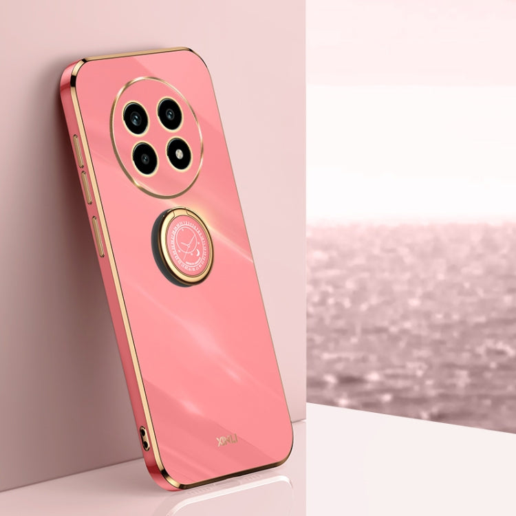 XINLI Straight Edge 6D Electroplate TPU Phone Case with Ring Holder, For Realme Neo7 SE, For Realme14 Pro+, For Realme C75, For Realme GT 7 Pro 5G, For Realme Note 60 4G, For Realme 13 Pro Global