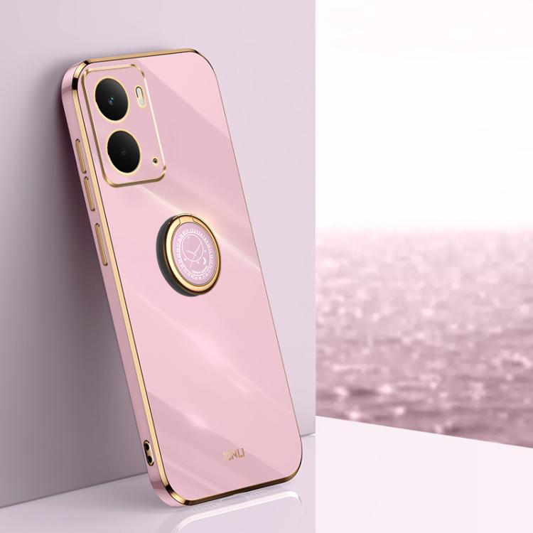 XINLI Straight Edge 6D Electroplate TPU Phone Case with Ring Holder, For Realme Note 80 4G, For Realme 16 Pro 5G, For Realme GT 8 Pro 5G, For Realme 15 5G Global, For Realme 14 5G Global, For Realme Neo7X