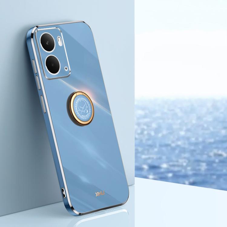 XINLI Straight Edge 6D Electroplate TPU Phone Case with Ring Holder, For Realme Note 80 4G, For Realme 16 Pro 5G, For Realme GT 8 Pro 5G, For Realme 15 5G Global, For Realme 14 5G Global, For Realme Neo7X