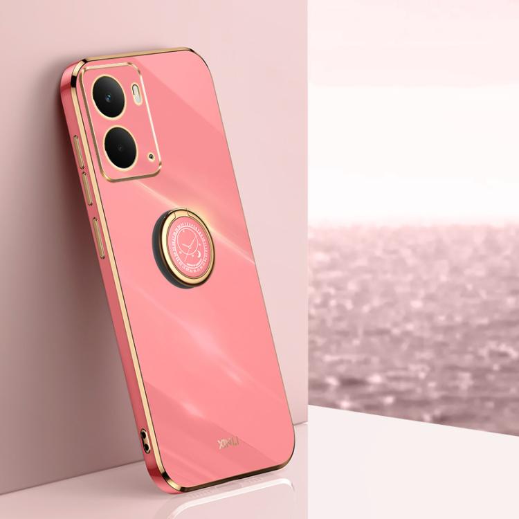 XINLI Straight Edge 6D Electroplate TPU Phone Case with Ring Holder, For Realme Note 80 4G, For Realme 16 Pro 5G, For Realme GT 8 Pro 5G, For Realme 15 5G Global, For Realme 14 5G Global, For Realme Neo7X