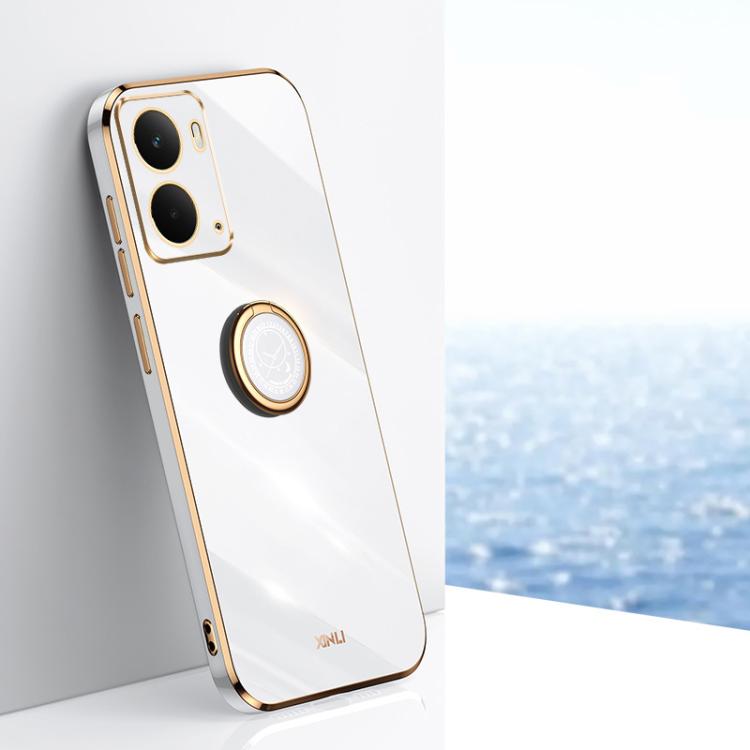 XINLI Straight Edge 6D Electroplate TPU Phone Case with Ring Holder, For Realme Note 80 4G, For Realme 16 Pro 5G, For Realme GT 8 Pro 5G, For Realme 15 5G Global, For Realme 14 5G Global, For Realme Neo7X