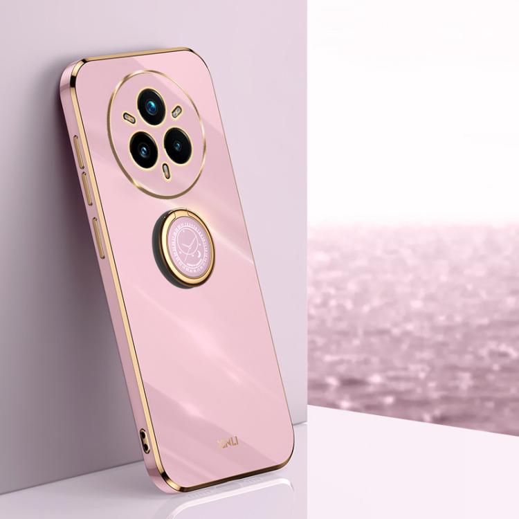 XINLI Straight Edge 6D Electroplate TPU Phone Case with Ring Holder, For Realme Neo7 SE, For Realme14 Pro+, For Realme C75, For Realme GT 7 Pro 5G, For Realme Note 60 4G, For Realme 13 Pro Global