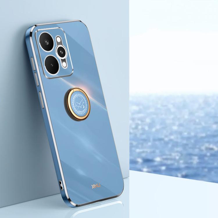 XINLI Straight Edge 6D Electroplate TPU Phone Case with Ring Holder, For Realme Note 80 4G, For Realme 16 Pro 5G, For Realme GT 8 Pro 5G, For Realme 15 5G Global, For Realme 14 5G Global, For Realme Neo7X