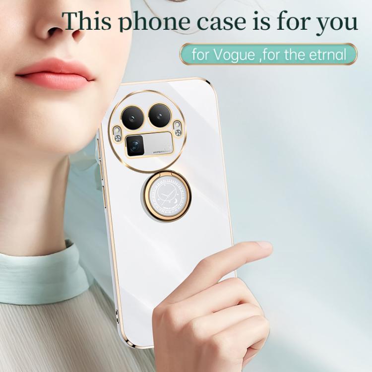XINLI Straight Edge 6D Electroplate TPU Phone Case with Ring Holder, For Realme GT 8 Pro 5G, For Realme 15 5G Global, For Realme 14 5G Global, For Realme Neo7X, For Realme Neo7 SE, For Realme14 Pro+