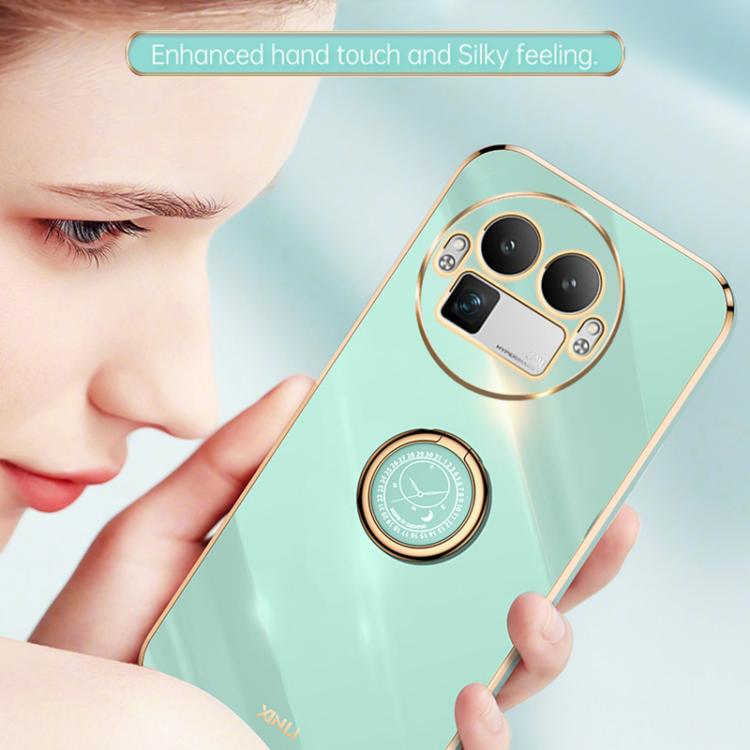 XINLI Straight Edge 6D Electroplate TPU Phone Case with Ring Holder, For Realme GT 8 Pro 5G, For Realme 15 5G Global, For Realme 14 5G Global, For Realme Neo7X, For Realme Neo7 SE, For Realme14 Pro+