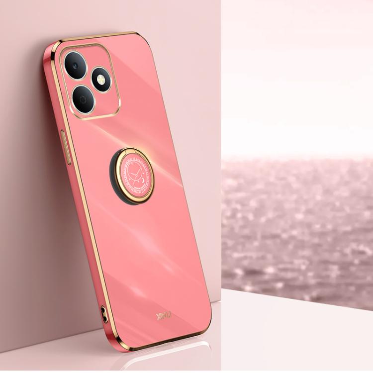 XINLI Straight Edge 6D Electroplate TPU Phone Case with Ring Holder, For Realme Note 80 4G, For Realme 16 Pro 5G, For Realme GT 8 Pro 5G, For Realme 15 5G Global, For Realme 14 5G Global, For Realme Neo7X