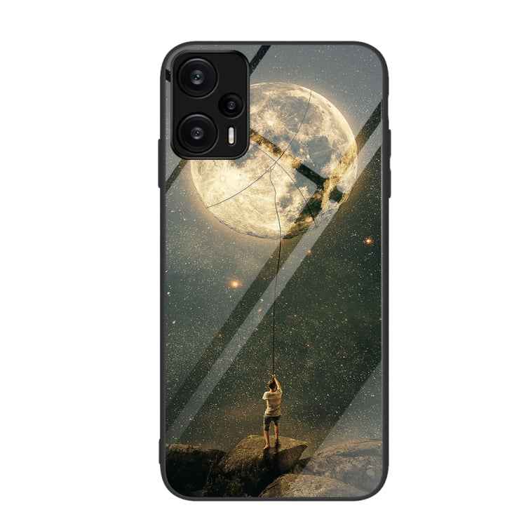 Colorful Painted Glass Phone Case, For Xiaomi Redmi Note 12 4G Global, For Xiaomi Redmi Note 12 Turbo