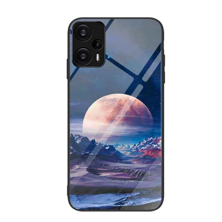 Colorful Painted Glass Phone Case, For Xiaomi Redmi Note 12 4G Global, For Xiaomi Redmi Note 12 Turbo