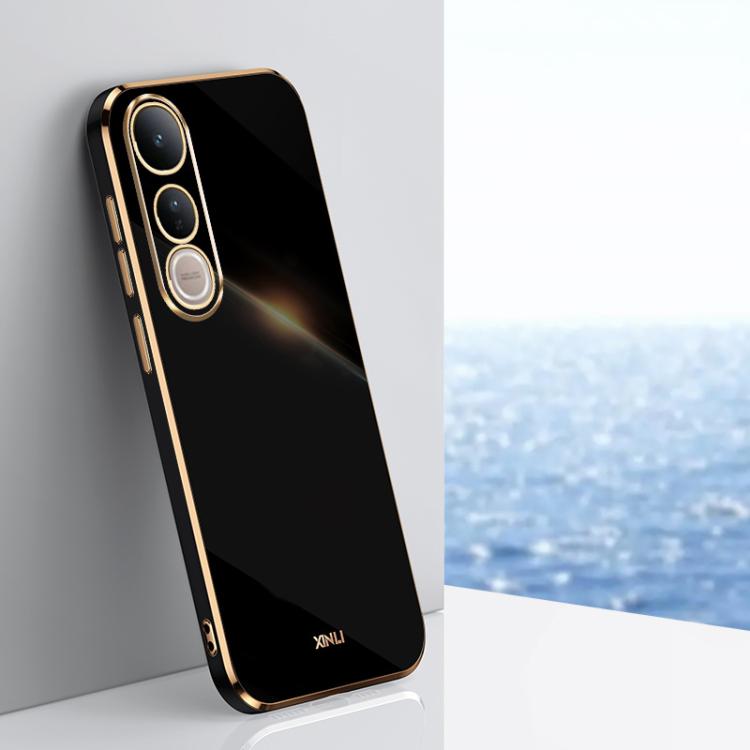 XINLI Straight Edge 6D Electroplate TPU Phone Case, For vivo V50 Lite, For vivo V50, For vivo Y300 Pro, For vivo S18 Pro, For vivo S18e, For vivo X100 Pro 5G