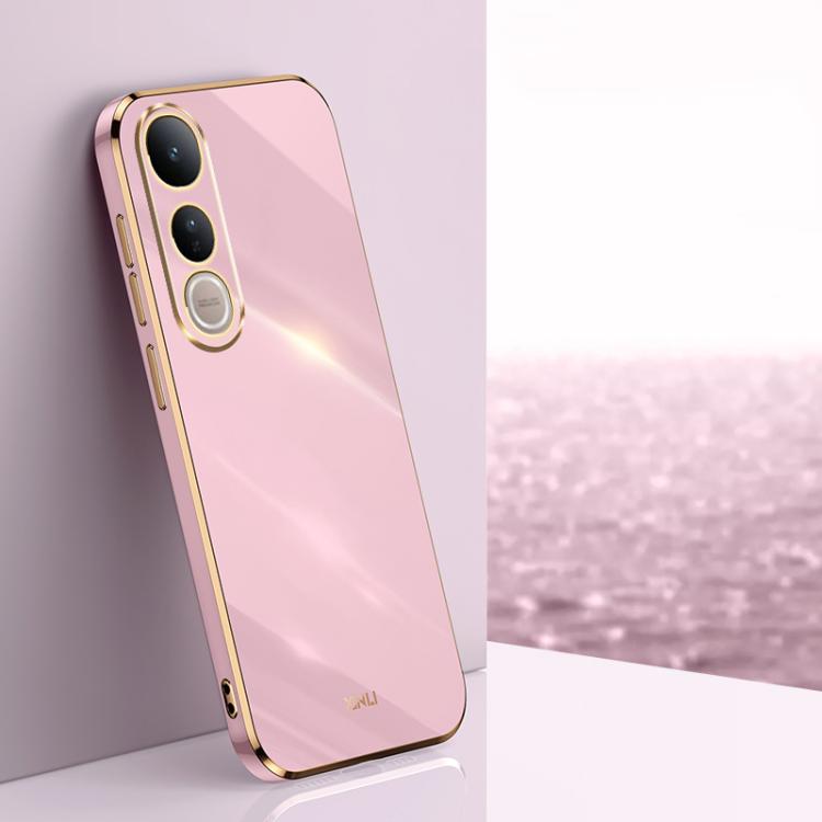 XINLI Straight Edge 6D Electroplate TPU Phone Case, For vivo V50 Lite, For vivo V50, For vivo Y300 Pro, For vivo S18 Pro, For vivo S18e, For vivo X100 Pro 5G
