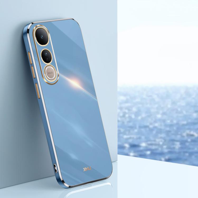 XINLI Straight Edge 6D Electroplate TPU Phone Case, For vivo V50 Lite, For vivo V50, For vivo Y300 Pro, For vivo S18 Pro, For vivo S18e, For vivo X100 Pro 5G