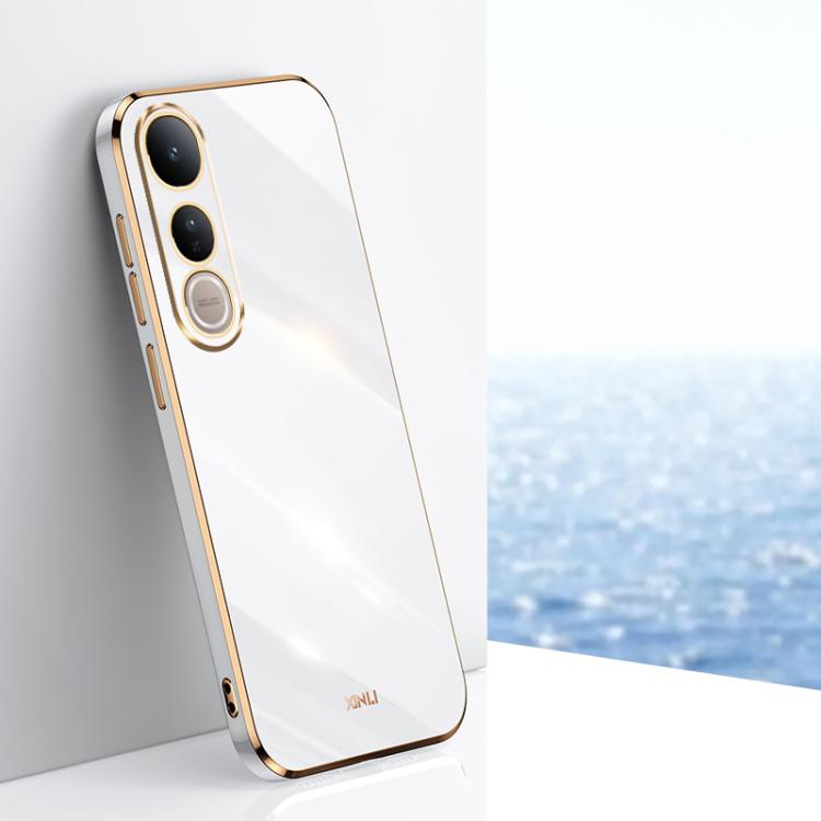 XINLI Straight Edge 6D Electroplate TPU Phone Case, For vivo V50 Lite, For vivo V50, For vivo Y300 Pro, For vivo S18 Pro, For vivo S18e, For vivo X100 Pro 5G
