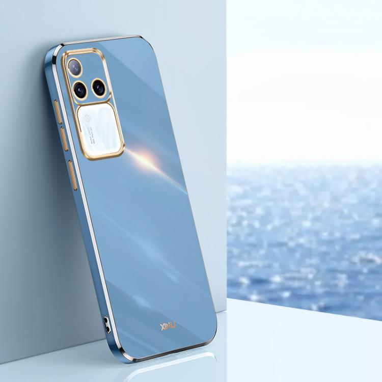 XINLI Straight Edge 6D Electroplate TPU Phone Case, For vivo V50 Lite, For vivo V50, For vivo Y300 Pro, For vivo S18 Pro, For vivo S18e, For vivo X100 Pro 5G