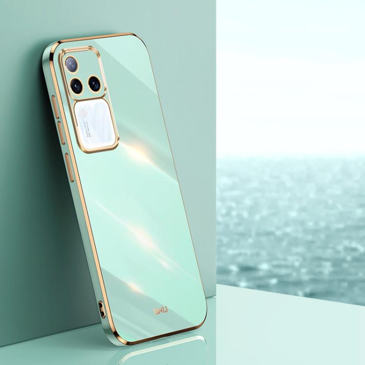 XINLI Straight Edge 6D Electroplate TPU Phone Case, For vivo V50 Lite, For vivo V50, For vivo Y300 Pro, For vivo S18 Pro, For vivo S18e, For vivo X100 Pro 5G