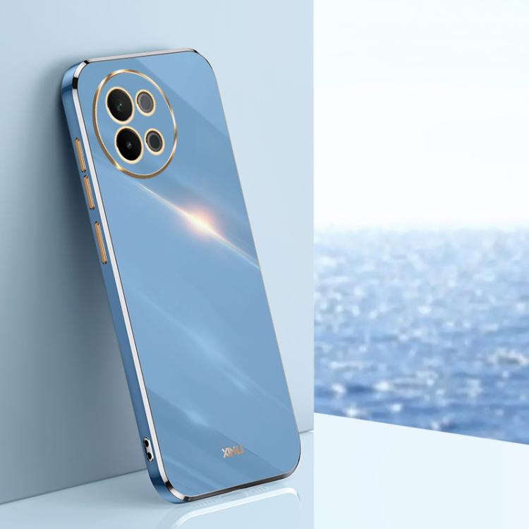 XINLI Straight Edge 6D Electroplate TPU Phone Case, For vivo V50 Lite, For vivo V50, For vivo Y300 Pro, For vivo S18 Pro, For vivo S18e, For vivo X100 Pro 5G