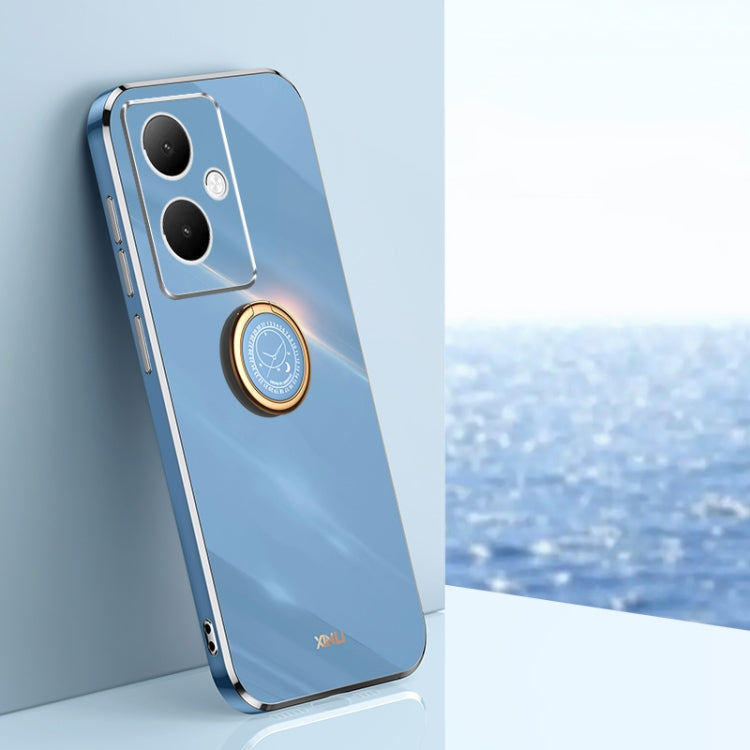 XINLI Straight Edge 6D Electroplate TPU Phone Case with Ring Holder, For vivo Y17S 4G, For vivo Y35M+, For vivo S17, For vivo S17e, For vivo Y78+, For vivo iQOO Pro