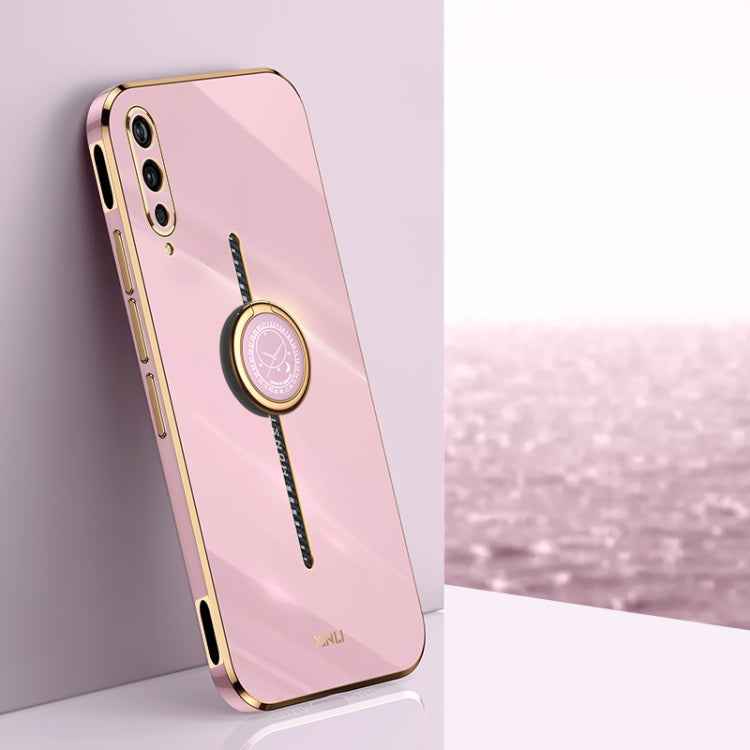 XINLI Straight Edge 6D Electroplate TPU Phone Case with Ring Holder, For vivo S17e, For vivo Y78+, For vivo iQOO Pro