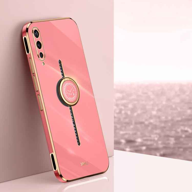 XINLI Straight Edge 6D Electroplate TPU Phone Case with Ring Holder, For vivo S17e, For vivo Y78+, For vivo iQOO Pro