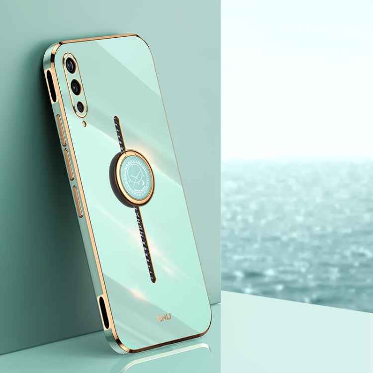 XINLI Straight Edge 6D Electroplate TPU Phone Case with Ring Holder, For vivo S17e, For vivo Y78+, For vivo iQOO Pro