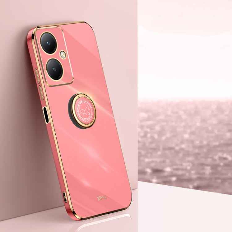 XINLI Straight Edge 6D Electroplate TPU Phone Case with Ring Holder, For vivo X100 Pro 5G, For vivo iQOO 12 Pro 5G, For vivo iQOO 12 5G, For vivo Y17S 4G, For vivo Y35M+, For vivo S17