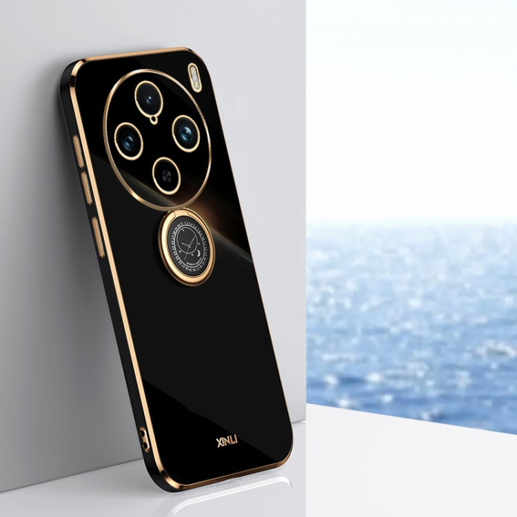 XINLI Straight Edge 6D Electroplate TPU Phone Case with Ring Holder, For vivo V40 Lite 5G, For vivo S18 Pro, For vivo S18e, For vivo X100 Pro 5G, For vivo iQOO 12 Pro 5G, For vivo iQOO 12 5G