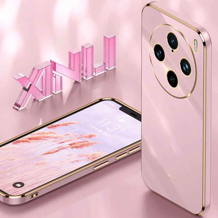 XINLI Straight Edge 6D Electroplate TPU Phone Case with Ring Holder, For vivo X100 Pro 5G, For vivo iQOO 12 Pro 5G, For vivo iQOO 12 5G, For vivo Y17S 4G, For vivo Y35M+, For vivo S17