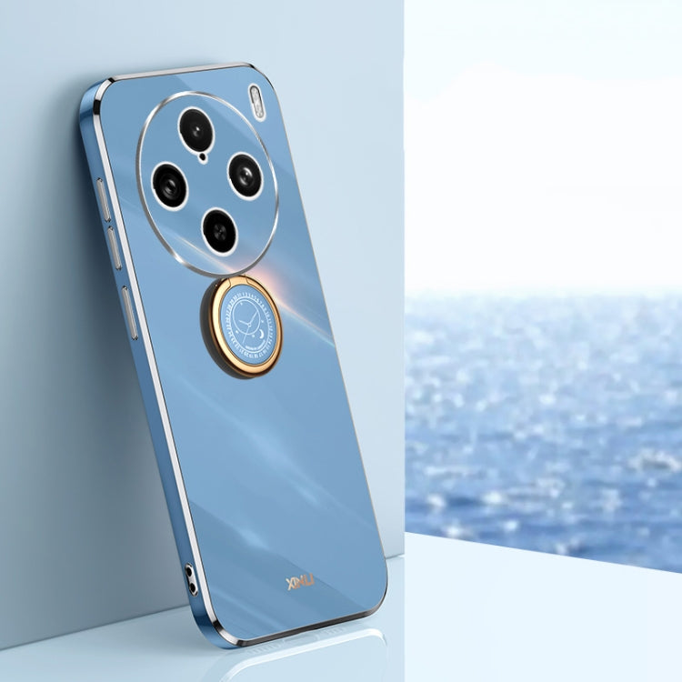 XINLI Straight Edge 6D Electroplate TPU Phone Case with Ring Holder, For vivo V40 Lite 5G, For vivo S18 Pro, For vivo S18e, For vivo X100 Pro 5G, For vivo iQOO 12 Pro 5G, For vivo iQOO 12 5G