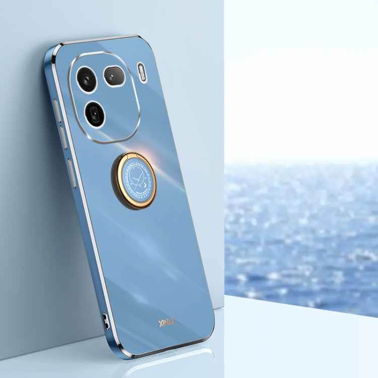 XINLI Straight Edge 6D Electroplate TPU Phone Case with Ring Holder, For vivo X100 Pro 5G, For vivo iQOO 12 Pro 5G, For vivo iQOO 12 5G, For vivo Y17S 4G, For vivo Y35M+, For vivo S17