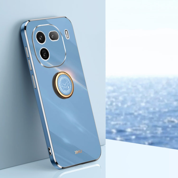 XINLI Straight Edge 6D Electroplate TPU Phone Case with Ring Holder, For vivo V40 Lite 5G, For vivo S18 Pro, For vivo S18e, For vivo X100 Pro 5G, For vivo iQOO 12 Pro 5G, For vivo iQOO 12 5G