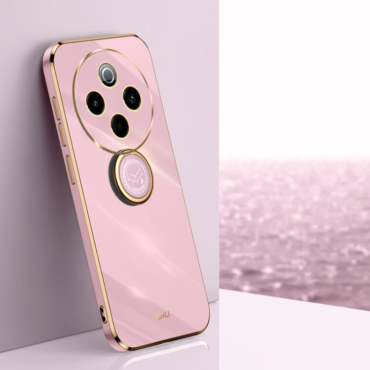 XINLI Straight Edge 6D Electroplate TPU Phone Case with Ring Holder, For vivo V50 Lite, For vivo V50, For vivo S20, For vivo S20 Pro, For vivo iQOO 13, For vivo Y300 Pro