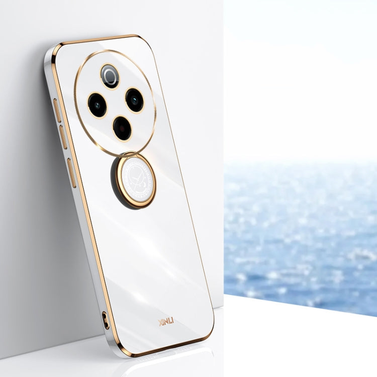 XINLI Straight Edge 6D Electroplate TPU Phone Case with Ring Holder, For vivo V50 Lite, For vivo V50, For vivo S20, For vivo S20 Pro, For vivo iQOO 13, For vivo Y300 Pro