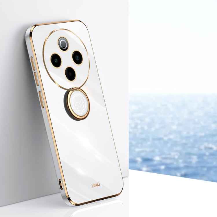 XINLI Straight Edge 6D Electroplate TPU Phone Case with Ring Holder, For vivo S20 Pro, For vivo iQOO 13, For vivo Y300 Pro, For vivo V40 Lite 5G, For vivo S18 Pro, For vivo S18e