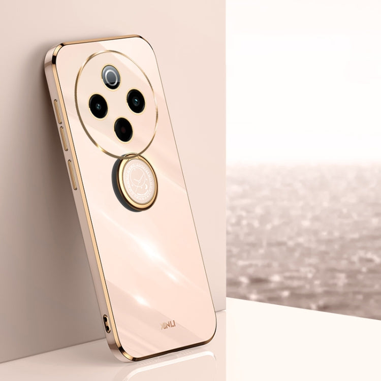 XINLI Straight Edge 6D Electroplate TPU Phone Case with Ring Holder, For vivo V50 Lite, For vivo V50, For vivo S20, For vivo S20 Pro, For vivo iQOO 13, For vivo Y300 Pro
