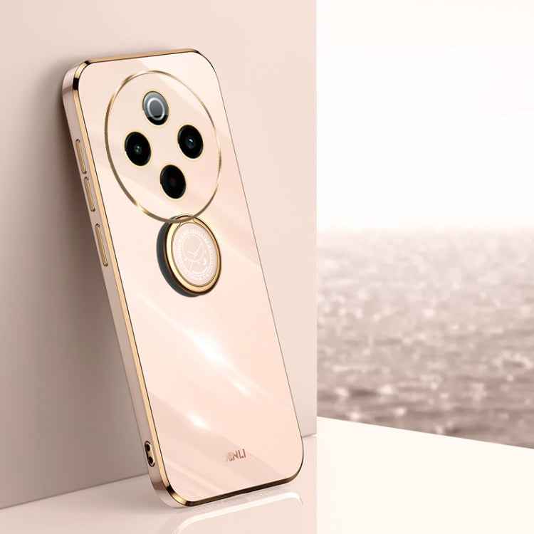 XINLI Straight Edge 6D Electroplate TPU Phone Case with Ring Holder, For vivo S20 Pro, For vivo iQOO 13, For vivo Y300 Pro, For vivo V40 Lite 5G, For vivo S18 Pro, For vivo S18e