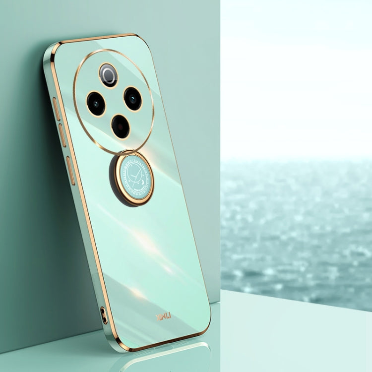 XINLI Straight Edge 6D Electroplate TPU Phone Case with Ring Holder, For vivo V50 Lite, For vivo V50, For vivo S20, For vivo S20 Pro, For vivo iQOO 13, For vivo Y300 Pro