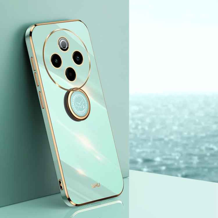 XINLI Straight Edge 6D Electroplate TPU Phone Case with Ring Holder, For vivo S20 Pro, For vivo iQOO 13, For vivo Y300 Pro, For vivo V40 Lite 5G, For vivo S18 Pro, For vivo S18e